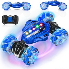 Gesture Sensing RC Stunt Car - Boys Toys Age 6-12, 4WD Hand Controlled Remote Control Car with Light & Music, 360°Rotation Twist Vehicle Toy, Christmas Birthday Gift for Boys Girls Age 6 7 8 9 10 11+