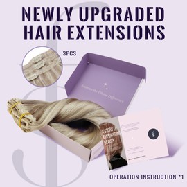 Fshine Highlighted Clip in Hair Extensions Human Hair 12 Inch Ash Blonde Mixed Bleach Blonde Clip in Hair Extensions Blonde Remy Hair Clip in Extensions for Women 50g 3pcs