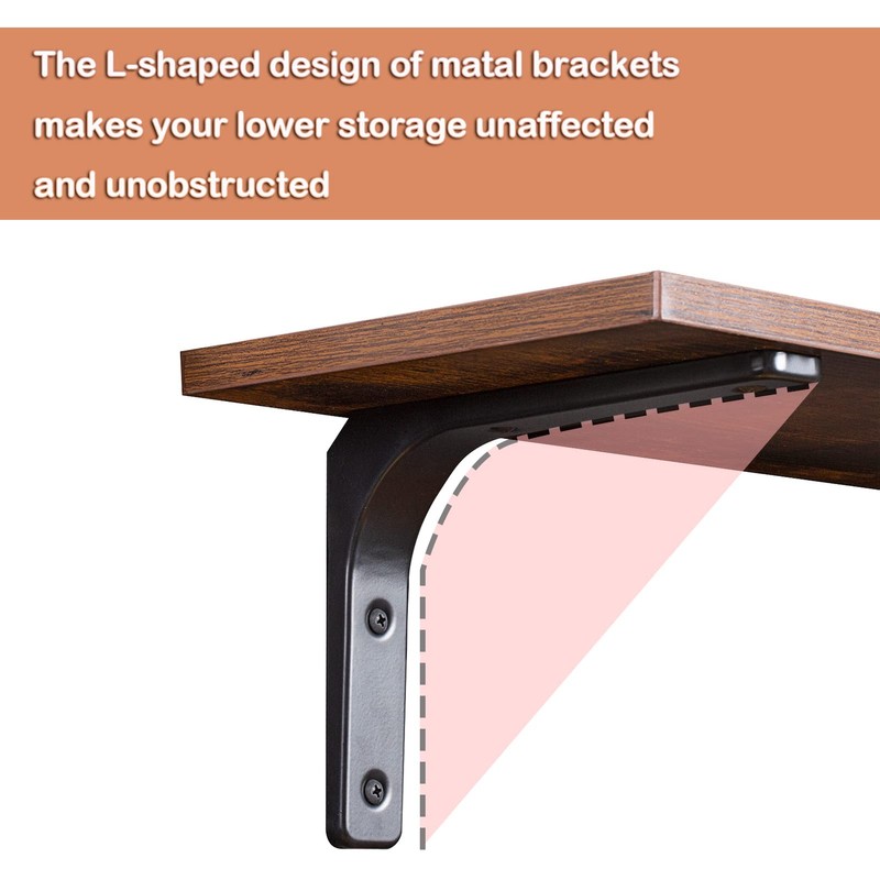 DINZI LVJ Long Wall Shelves, 47.3Inch Wall Mounted Shelves Set