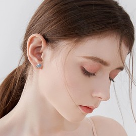 Animal Earrings 925 Sterling Silver Turtle Sloth Earrings Hypoallergenic Crystal Animal Drop Earrings Jewellery Gifts for Women Girls Girlfriend, Sterling Silver