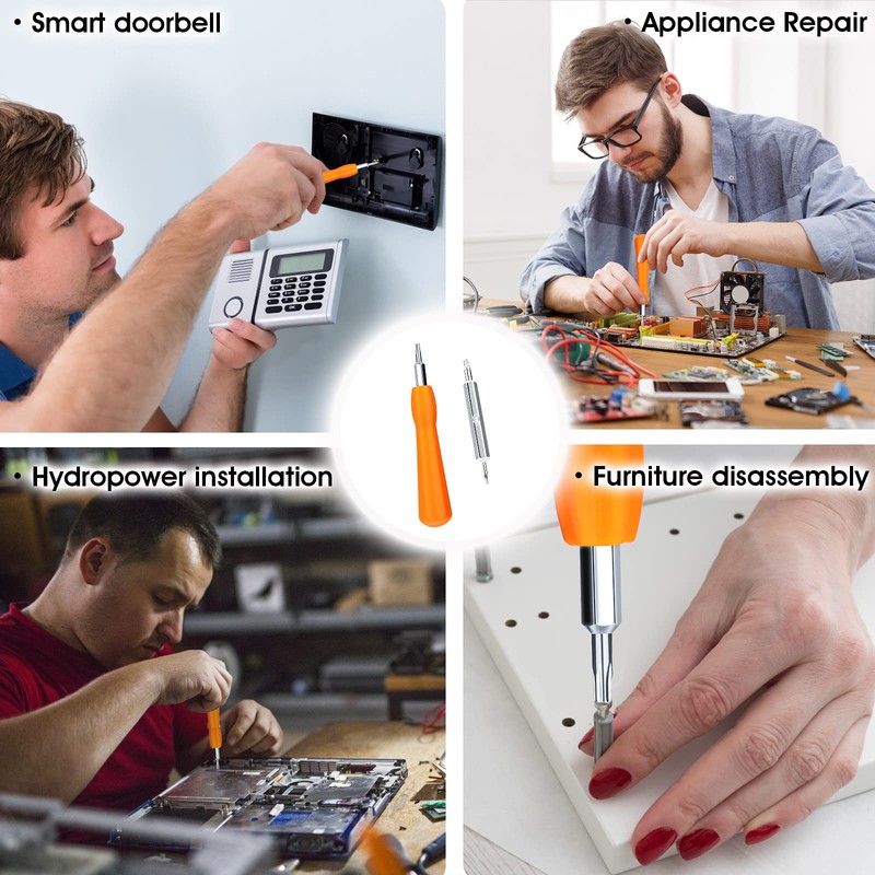 Doorbell Screwdriver Replacement,Double-Ended Screwdriver for Doorbell Replacement Bit Fit for