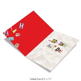 NobleWorks - 1 Big Funny Card for All Occasions (8.5 x 11 Inch) - Blank Stationery Notecard, Humor - Never Find Your Body J5456K