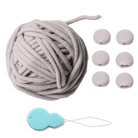 Mask Rubber Stopper Set, Round Rubber, Thickness 0.1 inch (3 mm), Length Approx. 32.8 ft (10 m), 5 Colors, Gray