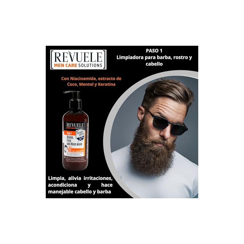 REVUELE MEN CARE SOLUTIONS 3 PACK SET CUIDADO DE CARA,