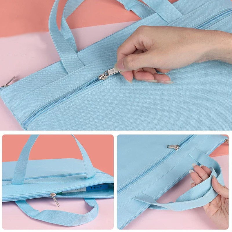 Carrying Bag, A4, Students, File Bag, 2 Layers, Large Capacity,
