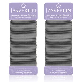 JASVERLIN Girls Hair Bobbles Grey Small Hair Bobbles Snag Free No Mental Elastic Hair Bands Hair Accessories for Women Children Men Fine to Medium Thick Hair 2 mm 80 Pieces (Grey)