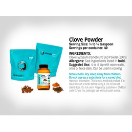 DR WAKDE'S Clove Powder - 100g (3.5oz) | Pure, Raw & Dried Powder | Natural Aroma and Freshness | Fine Powder | Vegan | Premium Grade | Nothing Added, Nothing Removed