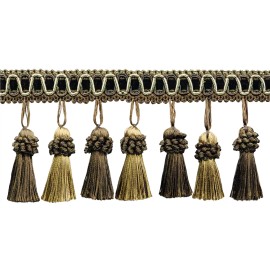DecoPro Tassel Fringe Trim, Style# TFH3CT, Color# D2A2 - Cappuccino Brown [5 Yards]