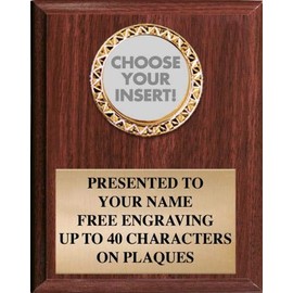 5x7 Walnut Finish Bowling Plaques - Customized Bowling Turkey Plaque Awards