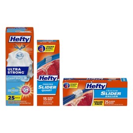 Hefty Ultra Strong Tall Kitchen Trash Bags Variation (65 Count (Variety Pack))