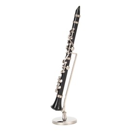 Black Miniature Clarinet, Miniature Clarinet Model, Toy with Stand and Case, Clarinet Model, Display, Musical Instruments, Home Decoration with Box, 5.12 Inches