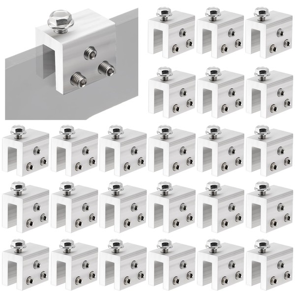Racewill 24PCS Standing Seam Roof Clamps, Metal Roof Fixing Clamps,
