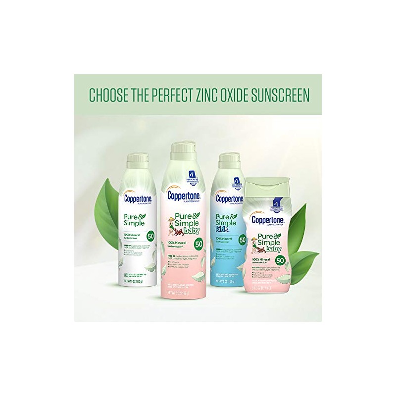 Coppertone Pure Simple Baby - Loción de protección solar a