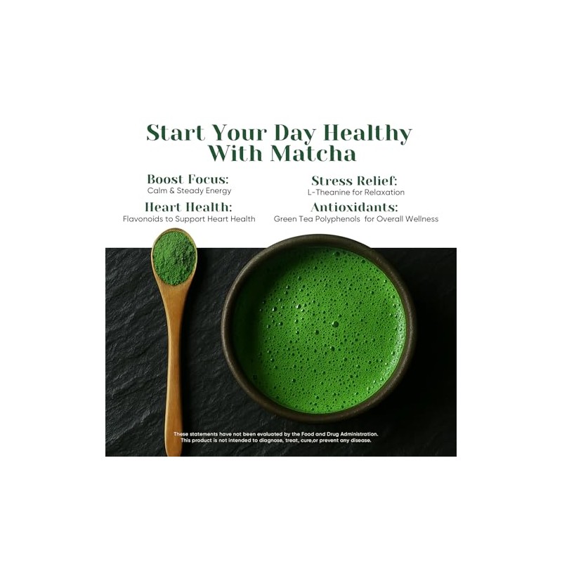 Venture Pal Ceremonial Grade Matcha Powder - Pure & Vegan