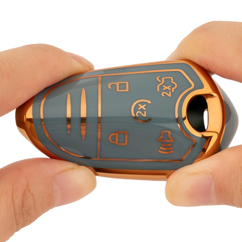 CHATYYD Key Fob Cover for Ford with Keychain,Soft TPU Car