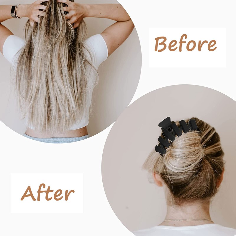 Generic 4 Colours Hair Clips, 4.3 Inch Strong Hold Matte