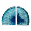 DesertUSA Agate Bookends with Bonus Minerals (6-8 lb, Teal)