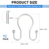 sourcing map Shower Curtain Hooks, 12 Pcs Shower Curtain Hooks