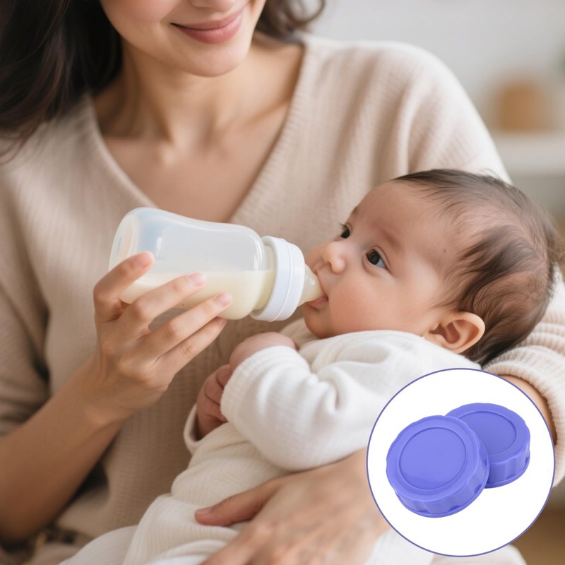 6pcs Baby Bottle Caps Compatible with Pigeon & Lansinoh Bottles,