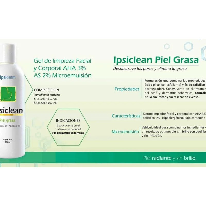 Ipsiclean Piel Grasa -ipsiderm- Grasa