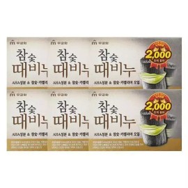 Mugunghwa [셀러허브]무궁화 참숯 때비누 90g x6 (S44359307) Seller Herb Mugunghwa Charcoal Soap 90g x6 [Single]