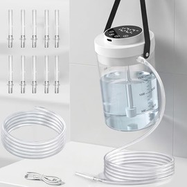 Kit de enema elctrico porttil para limpieza intestinal para mujeres y hombres, con sabor a caf, control de flujo elctrico, tanque y pantalla LCD,...  