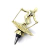 Skiing Wine Bottle Stopper - Handmade with Stainless Steel Base