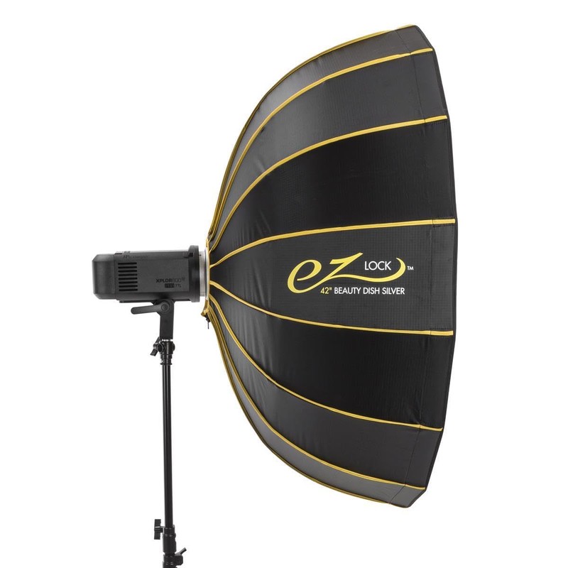 Glow EZ Lock 42" Collapsible Silver Beauty Dish Softbox w/Bowens