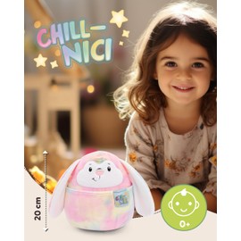 NICI Cuddly Toy Chill-NICI Rabbit 20 cm I Fluffy Colourful Plush Toy Rabbit with Long Hanging Ears for Girls, Boys & Babies I Cuddly Stuffed Toy - 49880