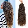 18 Inch Faux Locs Crochet Hair 7 Packs Ombre Goddess