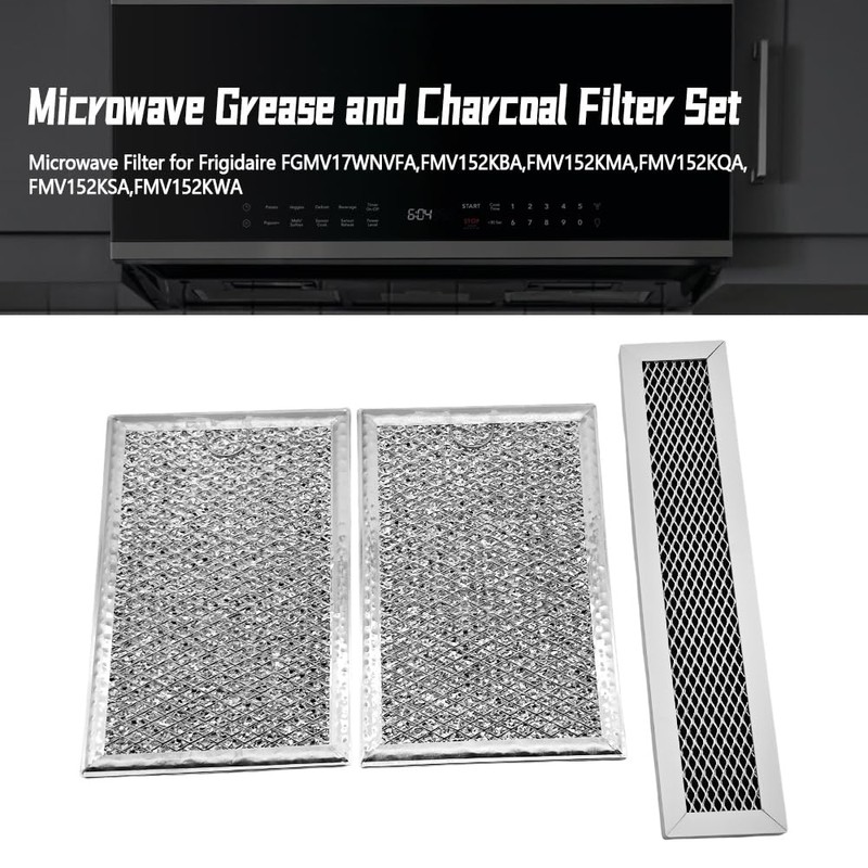 FGMV17WNVFA Microwave Grease and Charcoal Filter Kit, Pack of 3