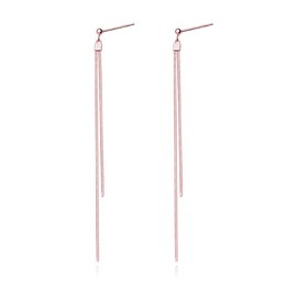 Reffeer 925 Sterling Silver Long Dangle Earrings Chain for Women Line Earrings Chain Threader