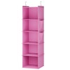 YOUDENOVA Hanging Closet Organizer, 5-Shelf Closet Hanging Storage Shelves, Light