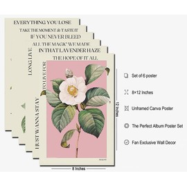 BATWHO Flower Poster AUGUST lavender haze long live THE1 You’re on Your Own, Kid Poster Canvas Set - Unframed 6 Piece Canvas Poster (8x12in)