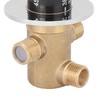 G1/2in 3 Way Brass Thermostatic Mixing Valve Faucet Temperature Mixer