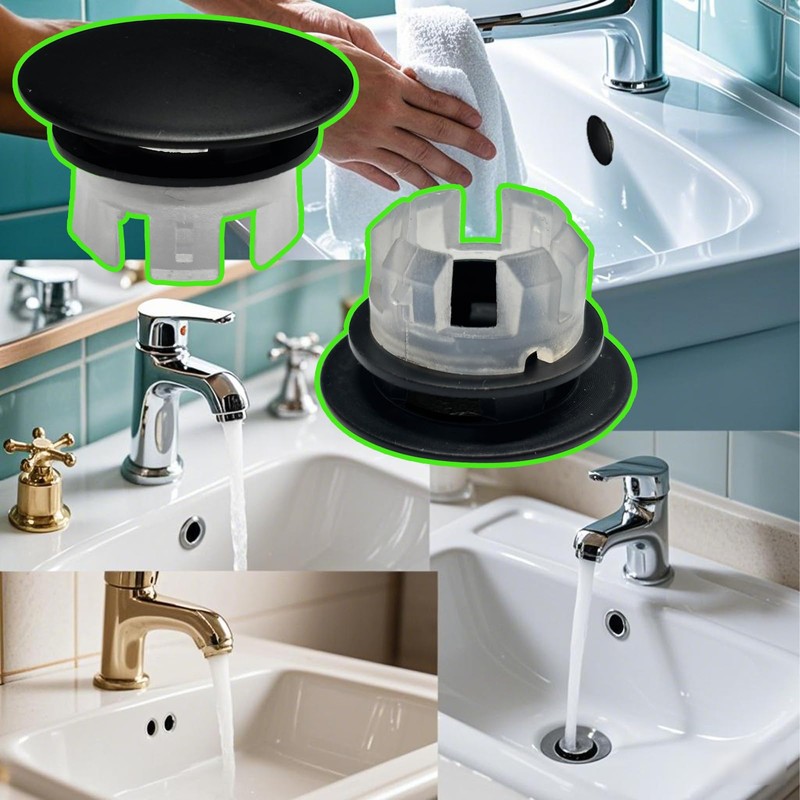 2 Pack Sink Overflow Cover Basin Trim Copper Bathroom Sink