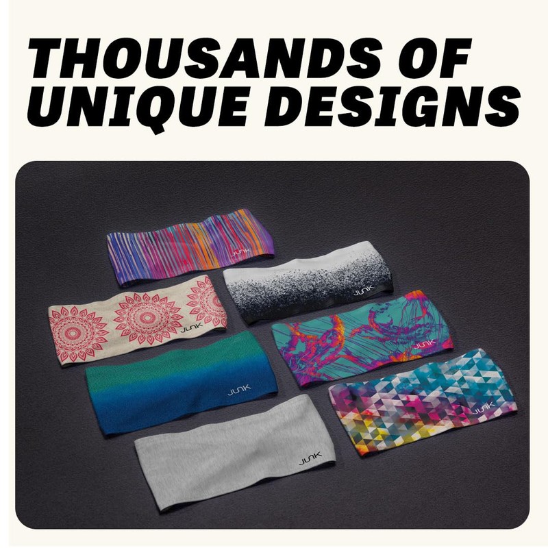 JUNK Brands Big Bang Lite Headband - Moisture-Wicking, Performance Fabric,