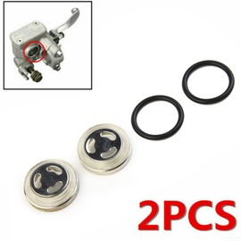 2 Pack of Reliable 18mm Motorcycle Brake Master Cylinder Sight Glasses and Rubber Seals