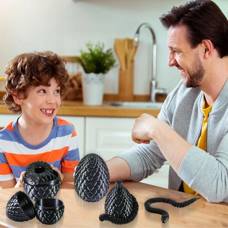 Joycabin 3D Printed Snake Toy, Easter 3D Printed Dragon Egg