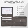 Baur Men's Genuine Leather Wallet with RFID Protection, Landscape Format,