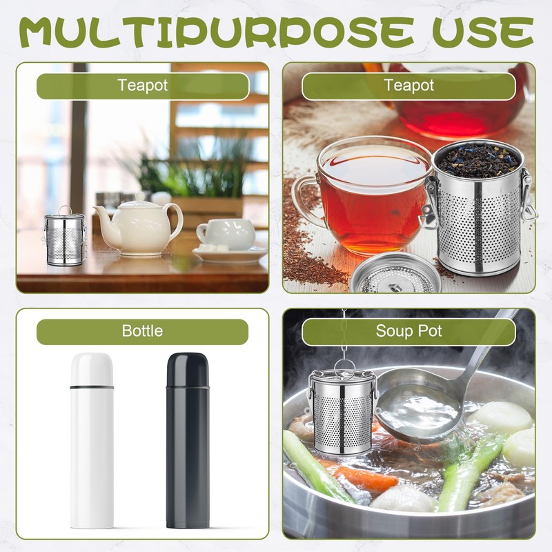 Teenyyou 3 Pcs Large Tea Infuser for Loose Leaf Tea,