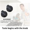 W10339442 Gas Stove Knobs, Cooktop Surface Burner Control Knobs Black