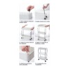 TvShopping Carrito Delgado Organizador Multiuso De Plastico P/ Hogar Cd