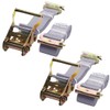 BoxerTool 2 Pack E-Track Ratchet Straps - 2" x 16ft