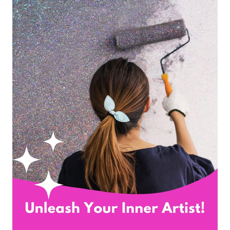 Glitter for Paint [5.3oz] – Holographic Silver with 2 x