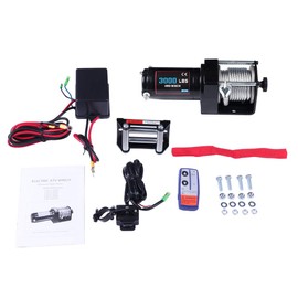 3000LBS Winch 40' Steel Cable Offroad Electric Winch Wireless Remote Control 12V