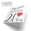 Hunts England - 21st Wedding Anniversary Card - Happy Nickel