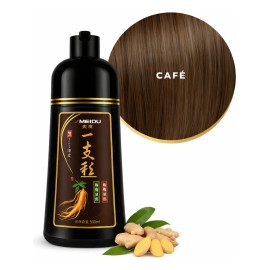 Shampoo Tinte Instantáneo Cubre Canas Natural Jengibre 500ml Cafe Claro