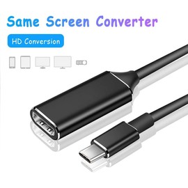 USB C to HDMI Adapter 4K@60Hz, HDMI to USB C Adapter (Gold-Plated, Aluminium Shell) Thunderbolt 3/4 to HDMI Adapter, USB C HDMI Compatible with Samsuning S8-S23 & other USB 3.1 Type-C port computers