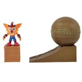 Crash Bandicoot Bandai Boulder Dash Diorama | Play Set Includes 6cm Crash Collectable Figure With Boulder Ramp And Crate Based On Video Games | Great Girls And Boys Toys
